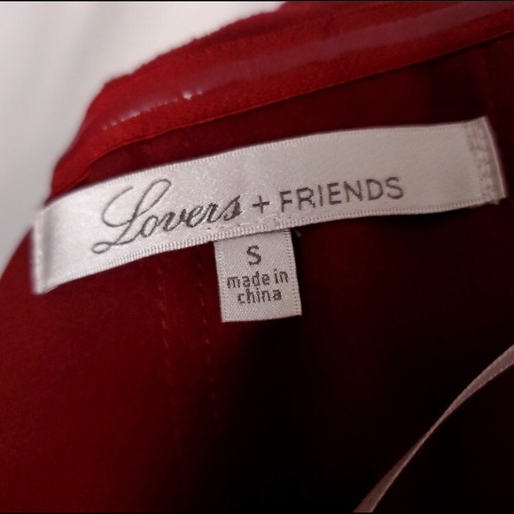 LOVERS &FRIENDS primrose dress in wine. Revolve - Picture 5 of 5